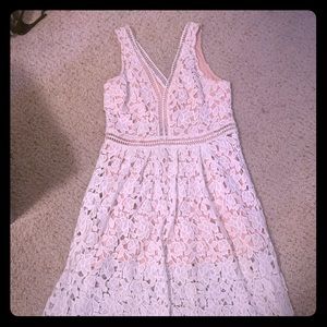 Just me midi lace dress